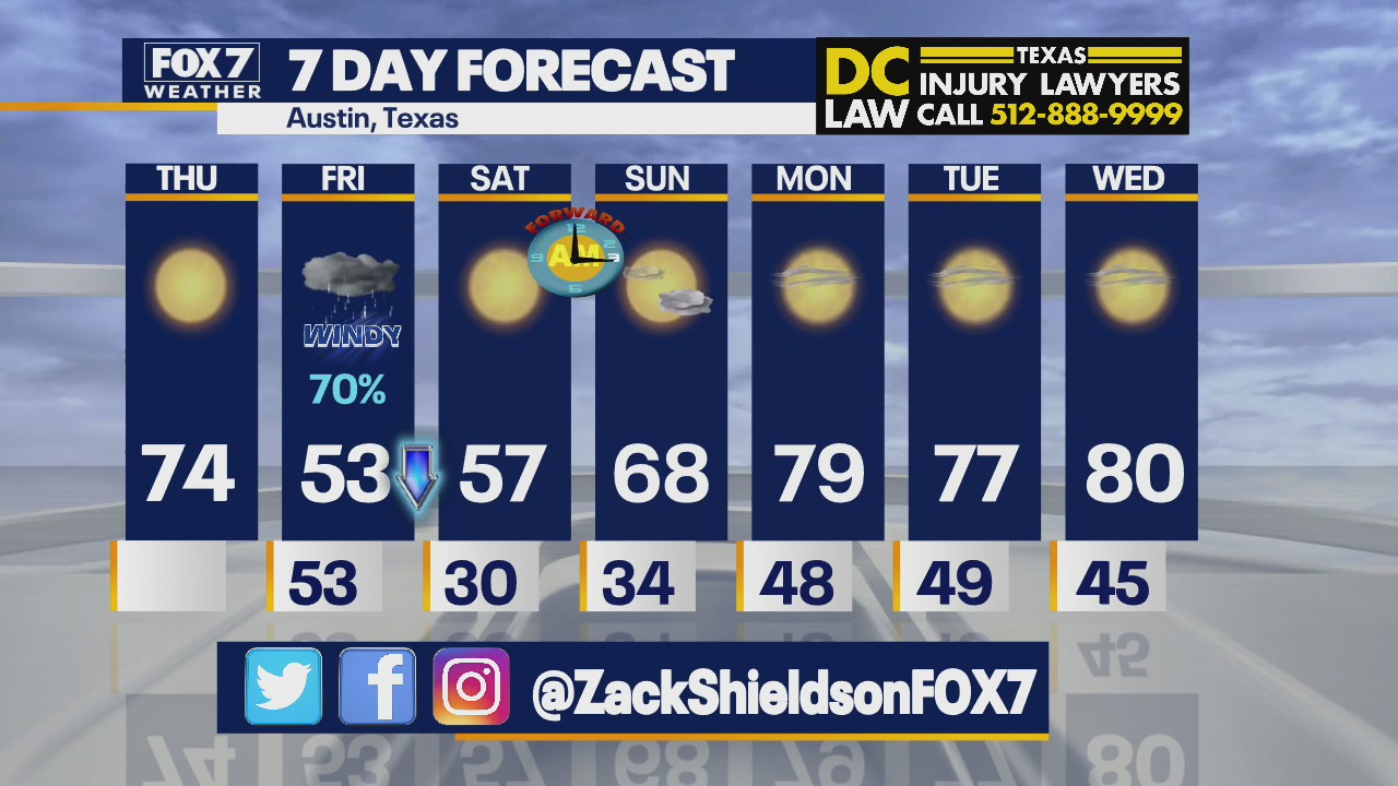 Noon weather forecast for March 10, 2022