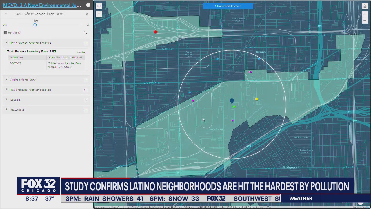 Interactive map shows impact of air pollution on Chicago neighborhoods, Latino communities hit the hardest