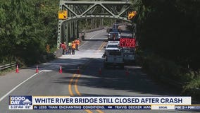 White River Bridge near Enumclaw, WA still closed after crash
