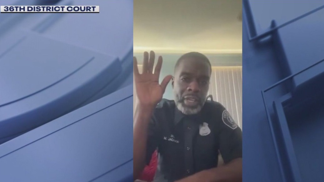 Police officer did not wear pants during hearing