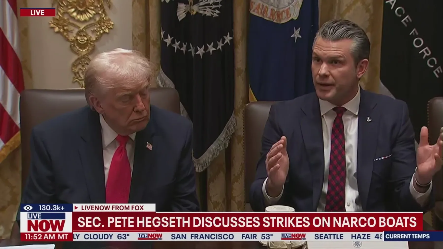 Watch Trump & Hegesth defend second boat strike