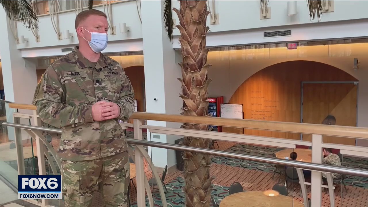 Soldiers eye goal of thousands of vaccinations per day at Wisconsin Center