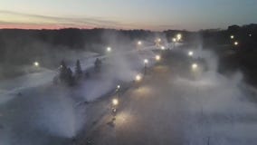 Ski hills making snow despite a warm winter