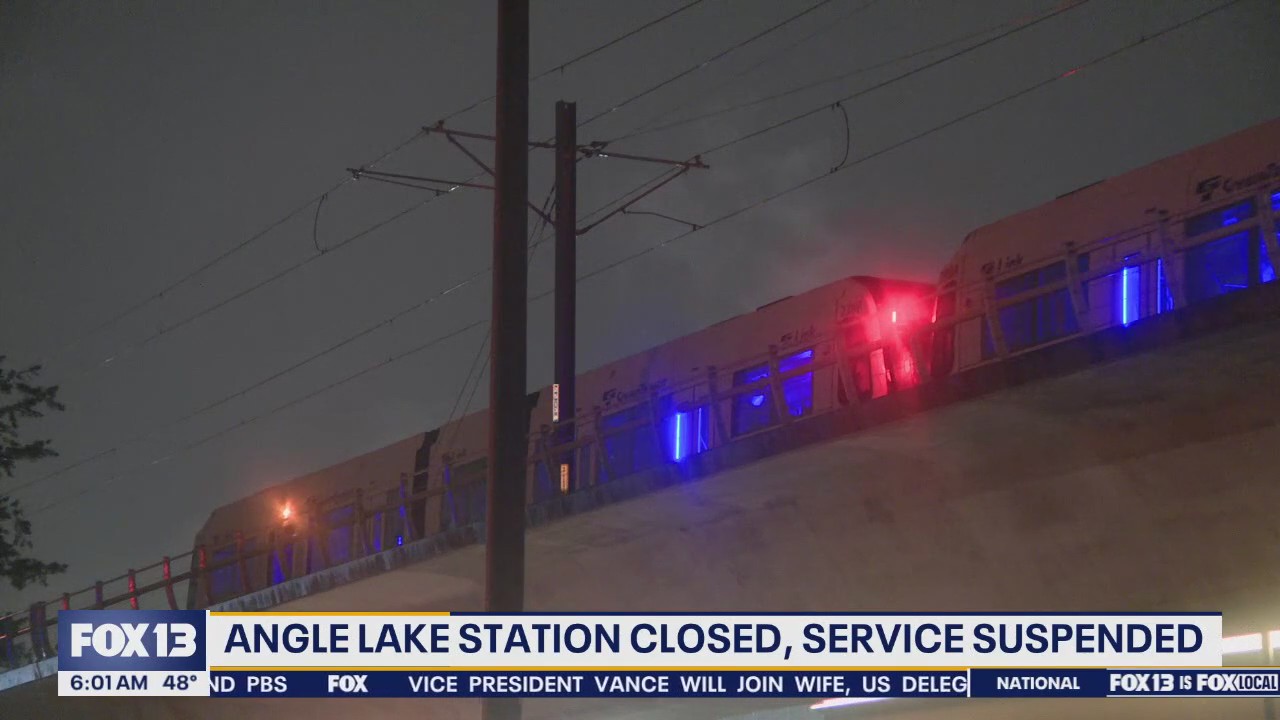 Angle Lake Link Light Rail station closed after storm damage