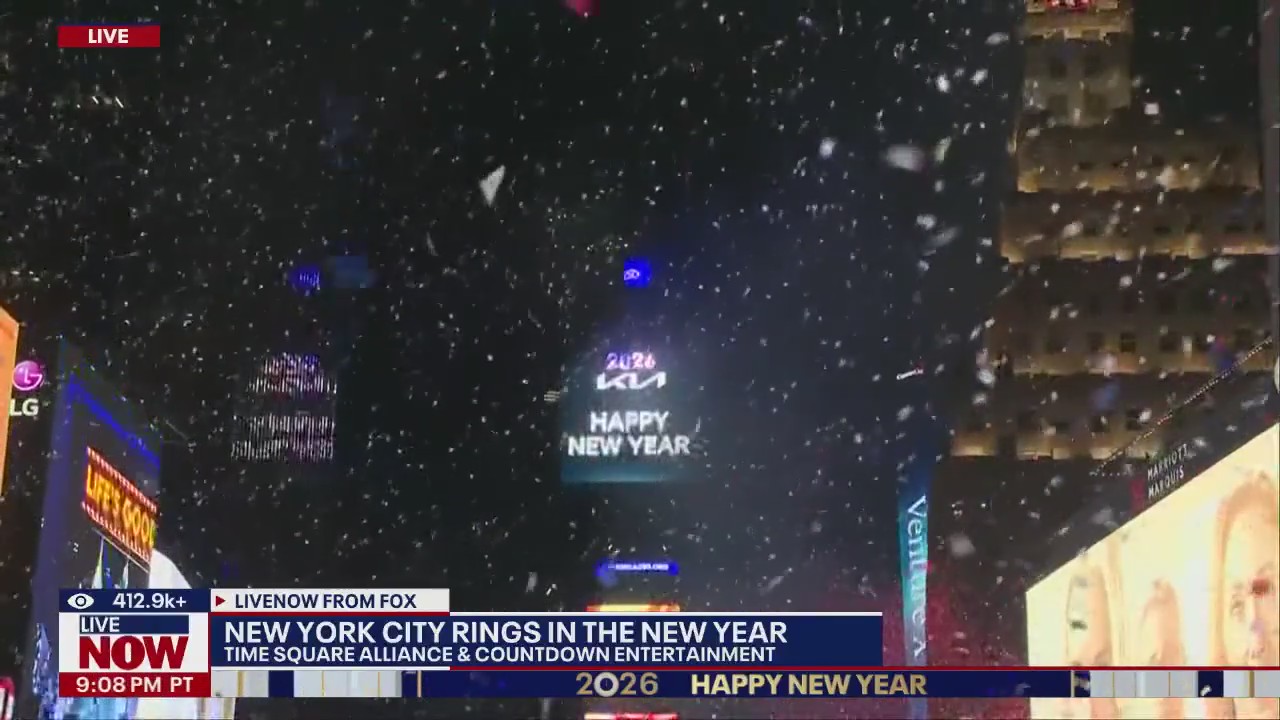 NYC: Times Square rings in 2026