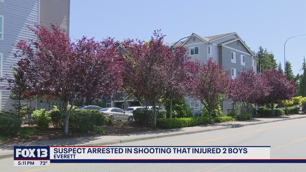 Everett shooting injures 2 boys, suspect arrested