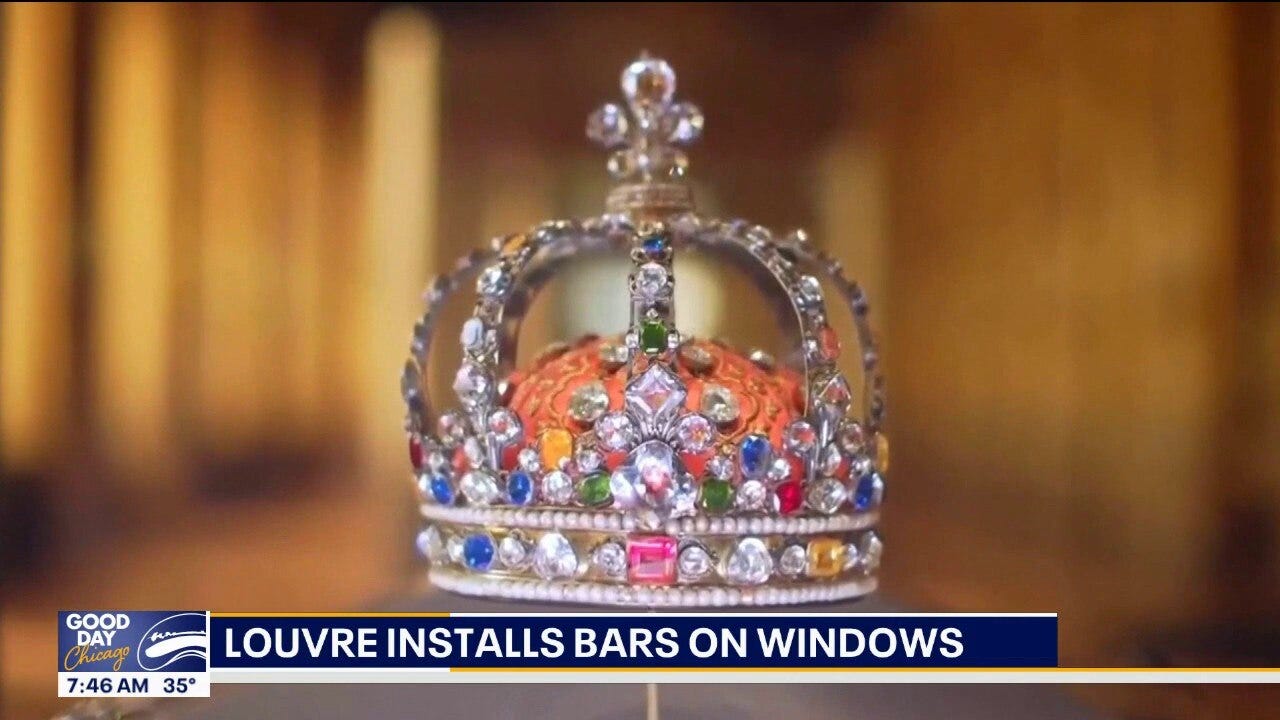Louvre installs bars on windows after $102M jewel heist