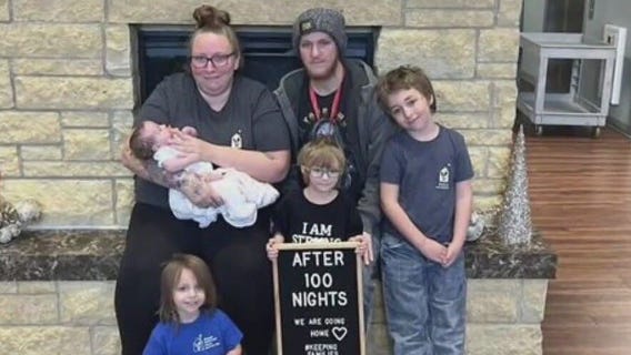 Baby headed home from hospital for holidays