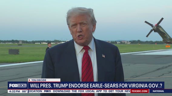 President Donald Trump hints at an endorsement for Virginia governor