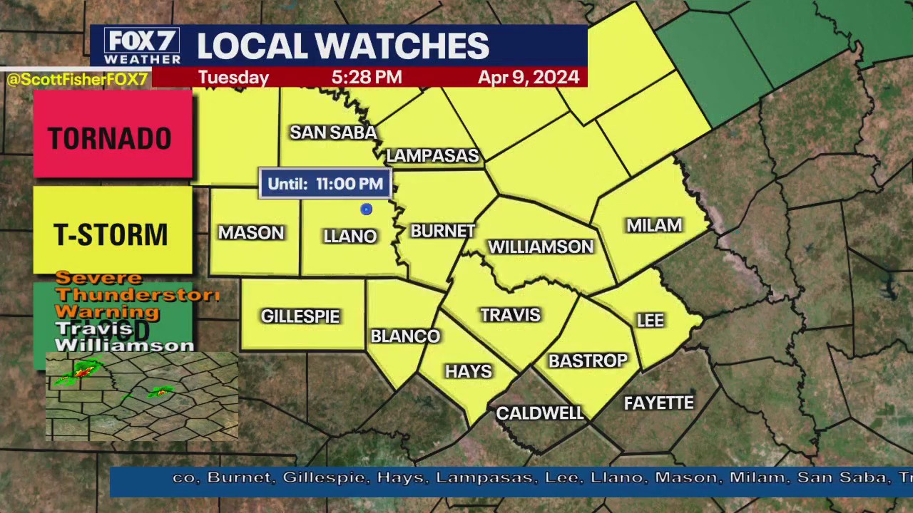Austin weather: Most of CTX under watch