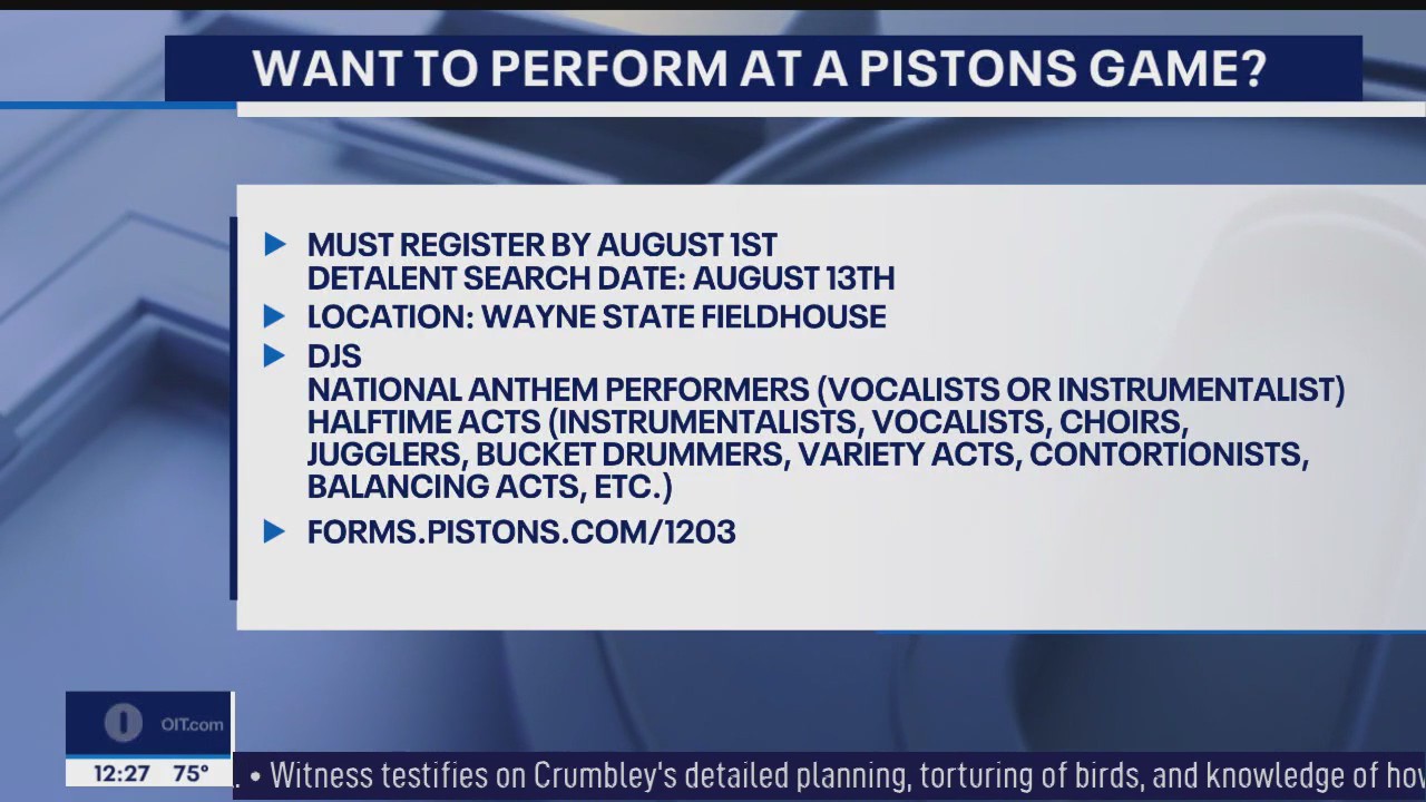 DETalent Search for those who want to perform at Pistons games