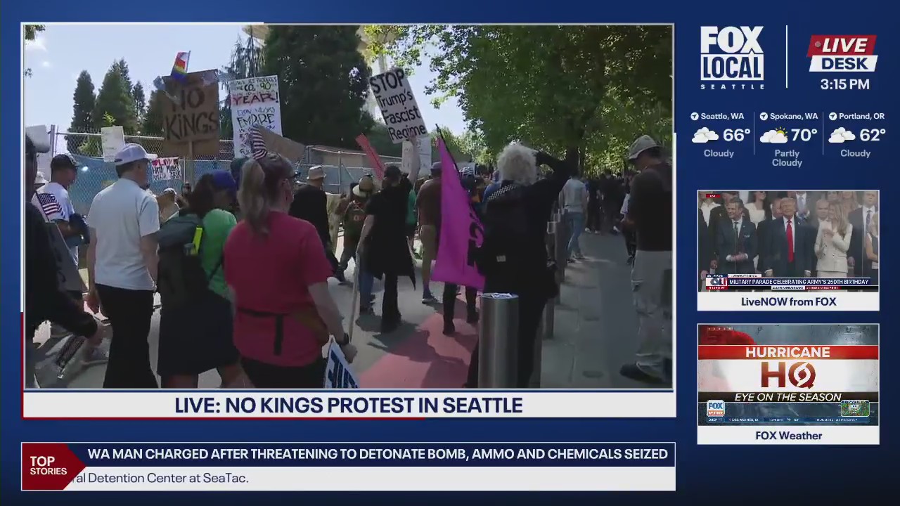 No Kings Protests marches through Seattle