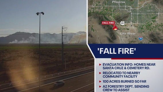 Fall Fire is burning uncontained near Loop 202