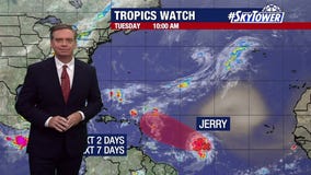 Tropical Storm Jerry forms in the Atlantic