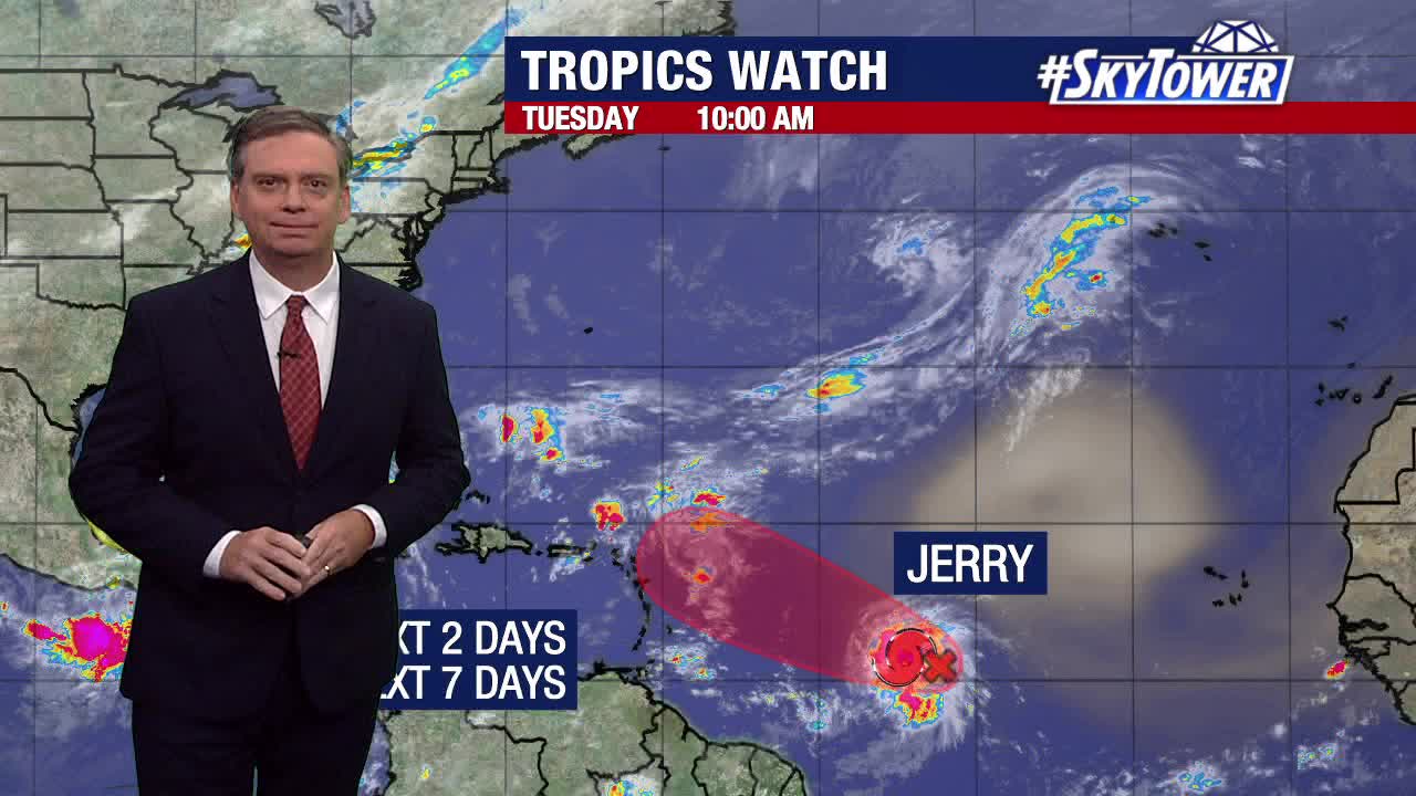 Tropical Storm Jerry forms in the Atlantic