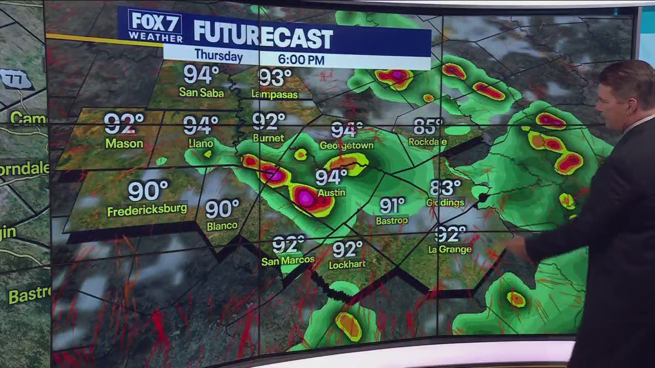 Austin weather: Scattered storms Thursday afternoon