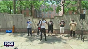 BLM rally at NYCHA Kingsborough Houses in Brooklyn