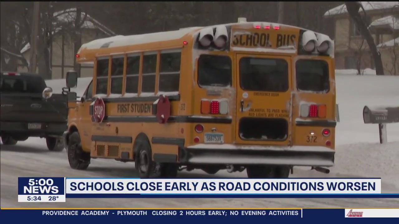 Schools close early due to weather