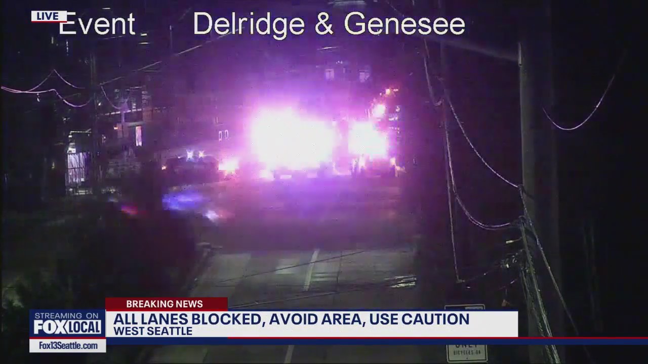 Heavy police presence near West Seattle Bridge