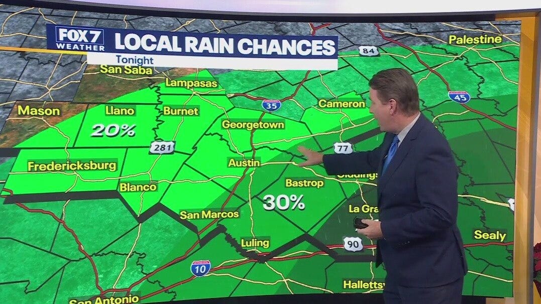 Austin weather: Slight rain chances ahead