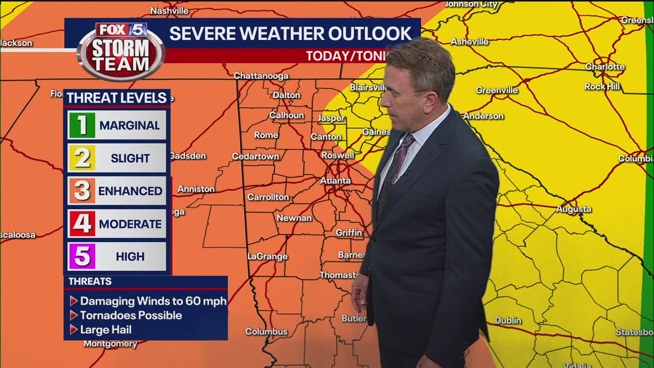 Severe storm threat increases in metro Atlanta | FOX 5 Atlanta