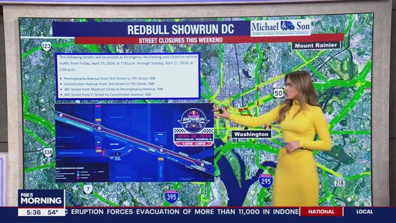 DC Red Bull Showrun road closures