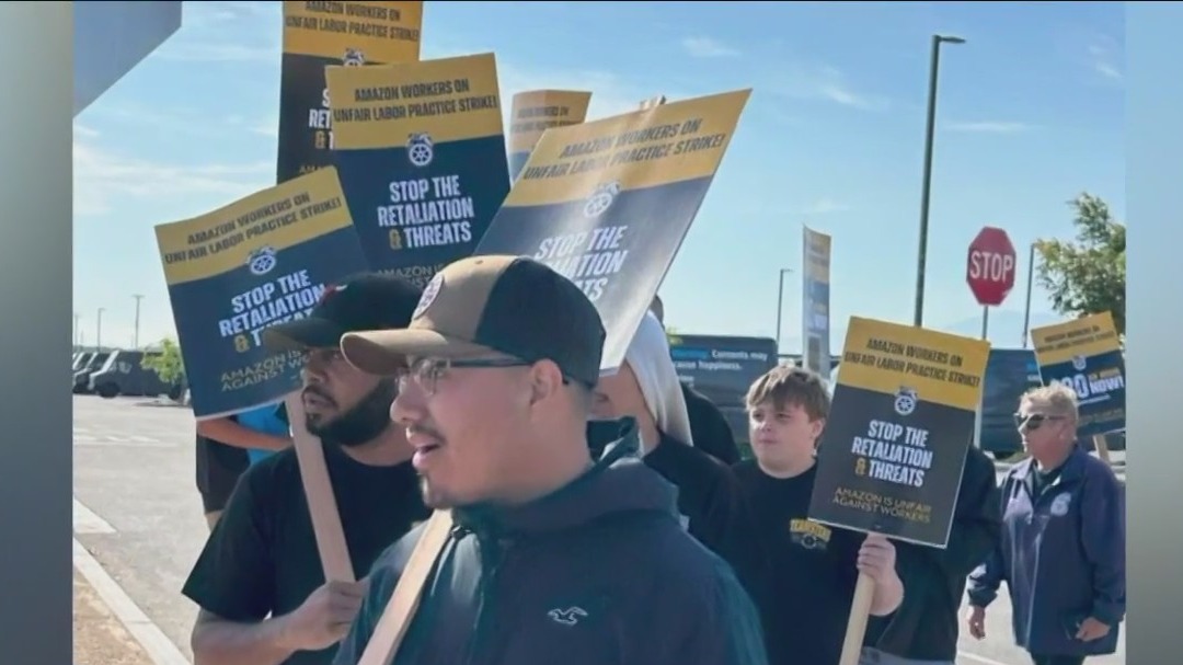 Palmdale Amazon workers walk out | FOX 11 Los Angeles