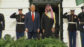 President Donald Trump welcomes Saudi Prince to White House