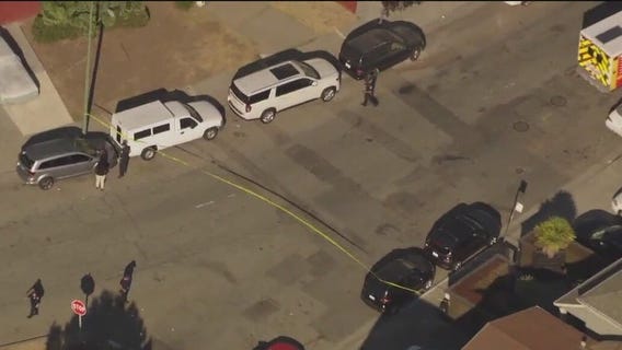 Oakland police at scene of shooting