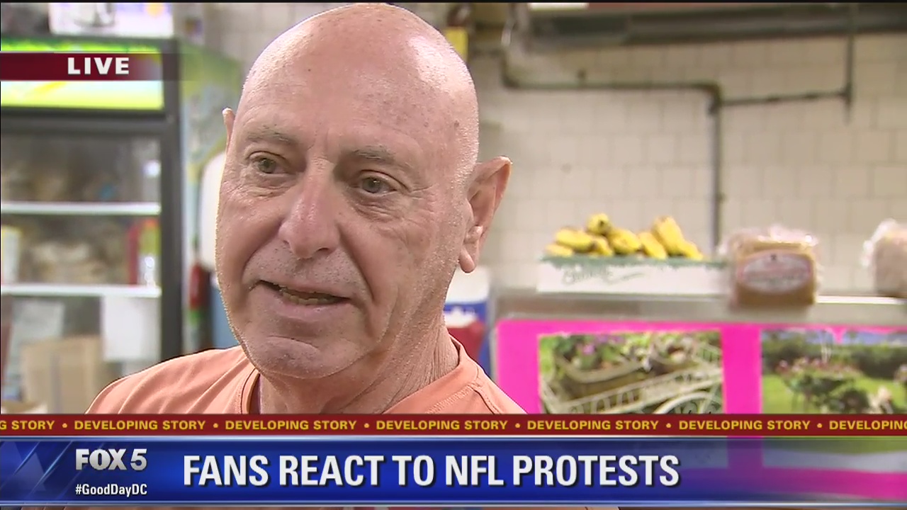NFL fans react to protests by players during national anthem