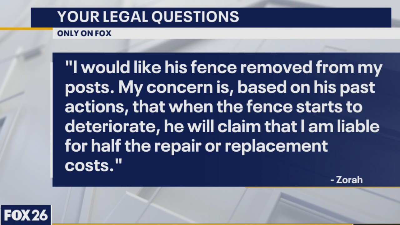 Your Legal Questions - Fence & final paycheck