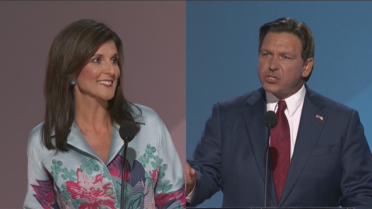 Former Trump rivals Haley, DeSantis speak at RNC
