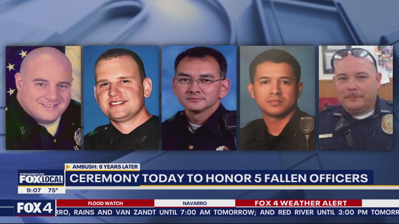 Ceremony to honor 5 officers killed on July 7, 2016