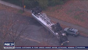 Bethlehem homes evacuated after tanker carrying gasoline, diesel overturns