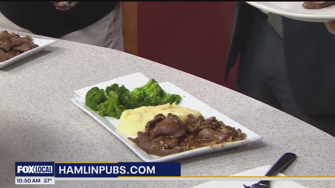 Getting ready for the big game with Hamlin Pub