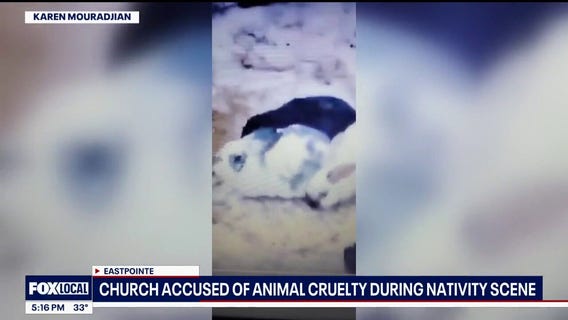 Live animal nativity scene outside church alarms residents