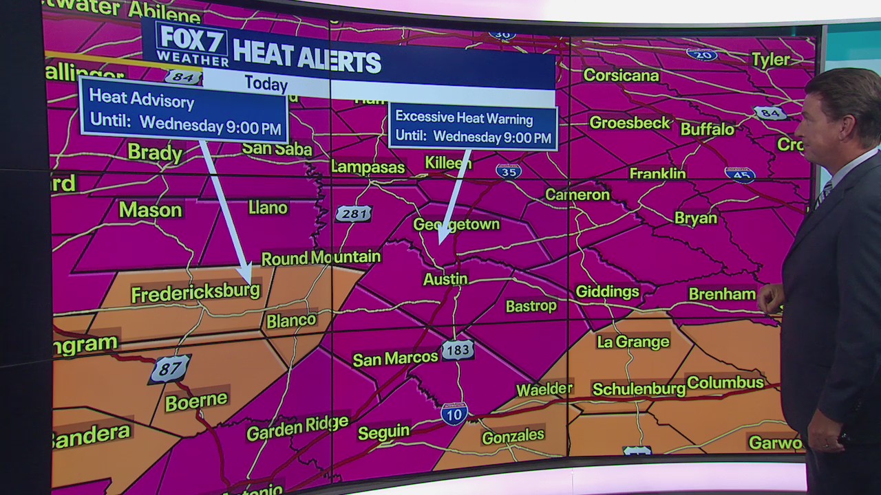 Excessive Heat Warning for Central Texas still in effect