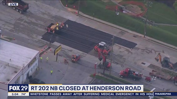 Stretch of Route 202 shut down again after sink hole repairs fail: officials