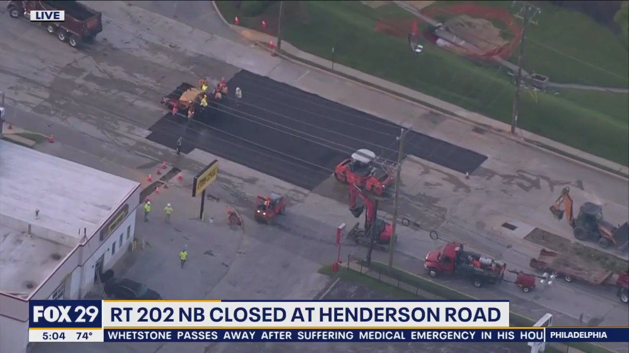 Stretch of Route 202 shut down again after sink hole repairs fail: officials