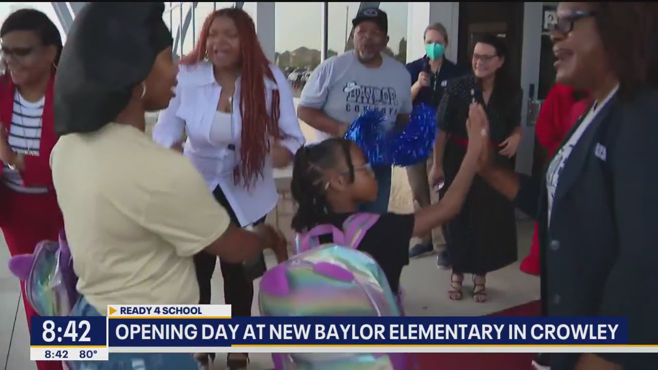 Opening day at Baylor Elementary School in Crowley