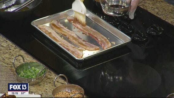 Makin' bacon for the Food and Wine Festival