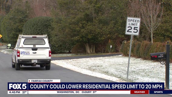 Fairfax County eyes lowering residential speed limit