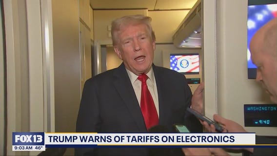 Trump warns of tariffs on electronics