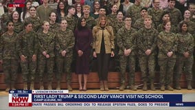 Melania Trump & Usha Vance visit troops in North Carolina