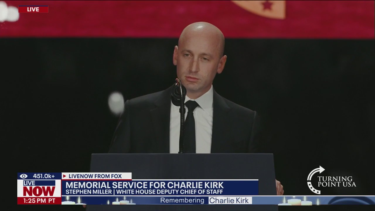 Charlie Kirk's Funeral: Stephen Miller remarks
