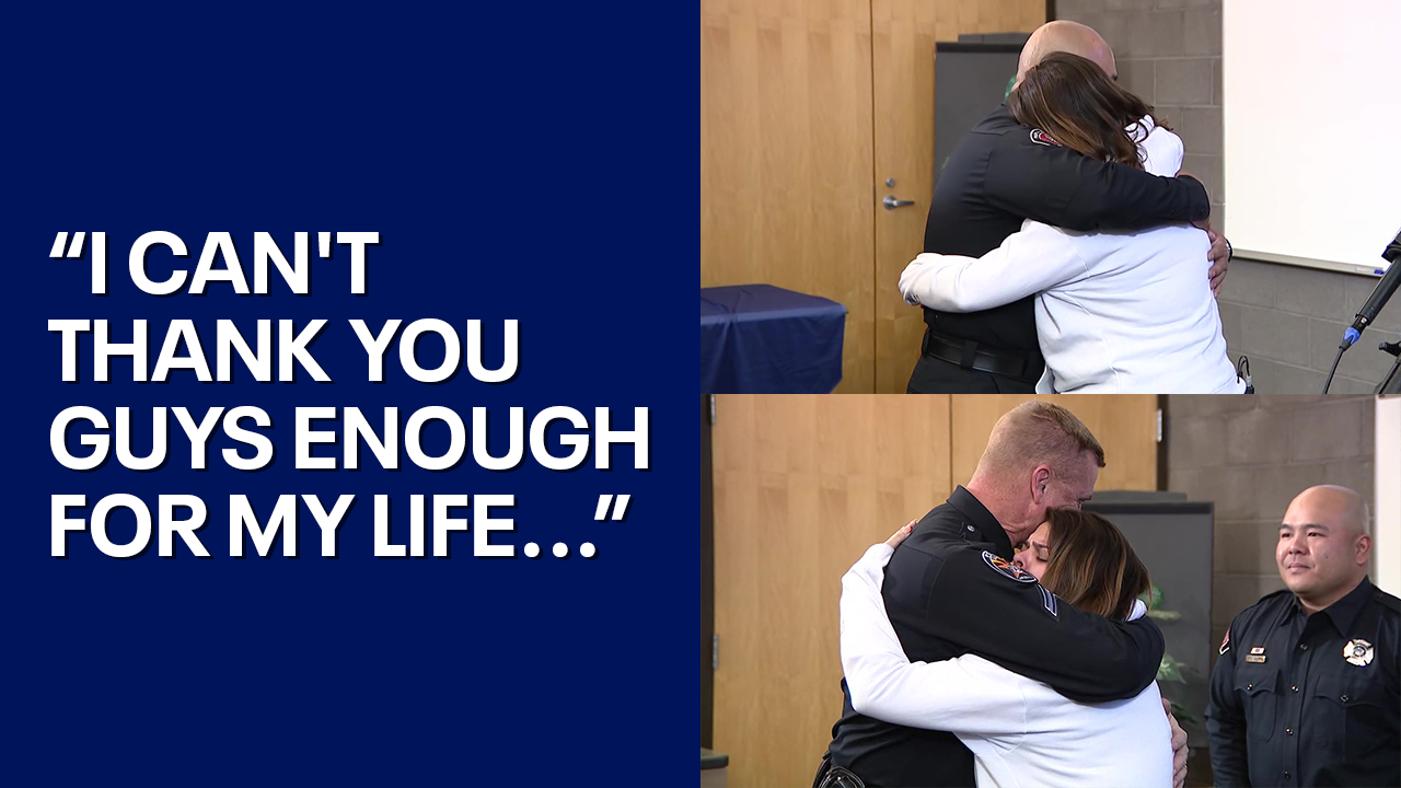 Crash victim reunites with men who saved her life