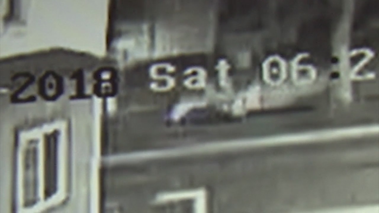 Securty video of car crashing into second story offices