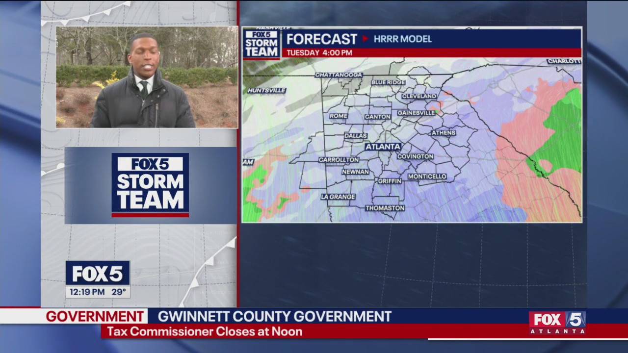 Tuesday midday weather forecast