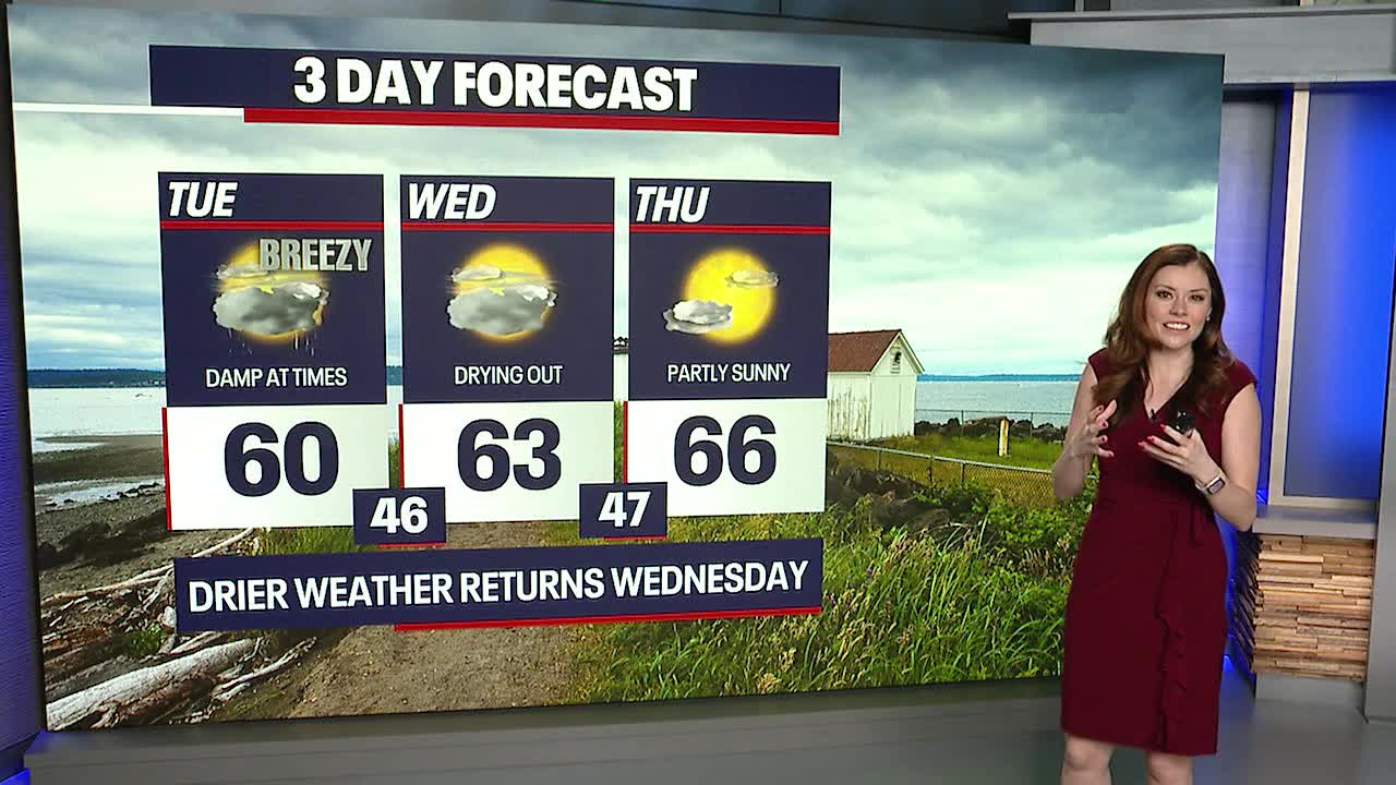 Seattle weather: Another cool day Tuesday