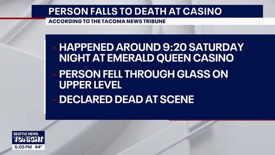 Person dies after falling at Emerald Queen Casino in Tacoma, WA